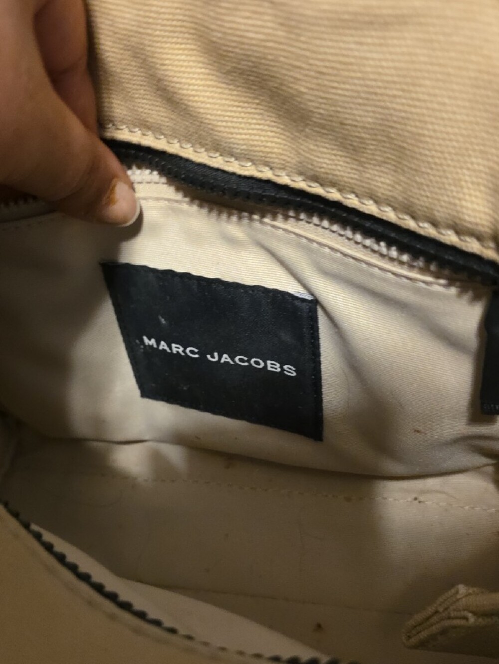 Marc Jacobs Beige Canvas Tote with Red Heart and Yellow Flower Accents - Picture 4 of 4
